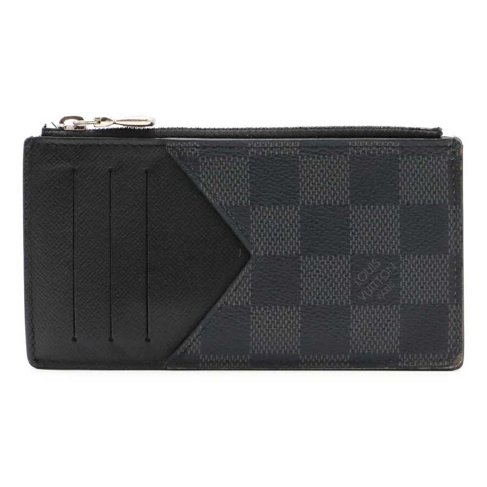 LOUIS VUITTON Damier Graphite Black Coin Card Case Change Purse